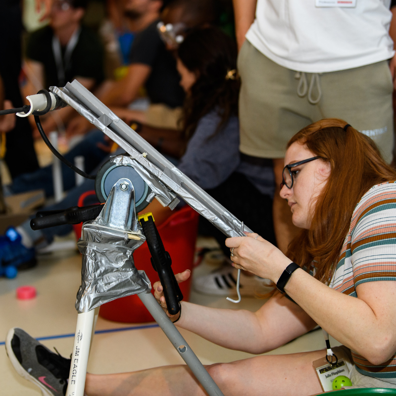 A BAE Systems LDP member competes in an engineering competition.