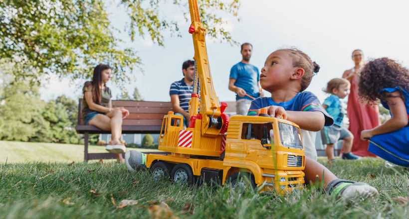 Children playing in the park.