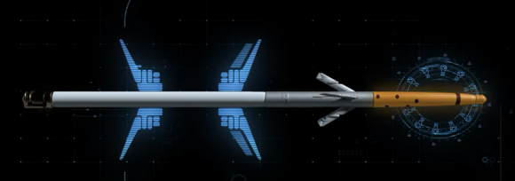 Animated image showing rocket warhead detection for optimized flight. 