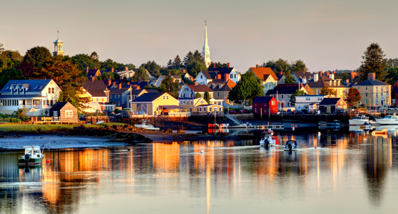 A harbor in Portsmouth, New Hampshire.