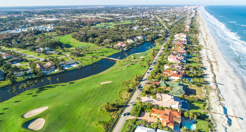 Aerial View of Ponte Vedra Beach, Jacksonville