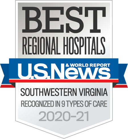 U.S. News & World Report Best regional hospitals southwestern Virginia, Recognized in 9 types of care 2020-21