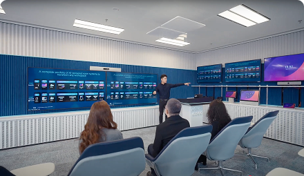 A photo of a video conference room in our Shanghai office.