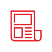 Red assessment task icon