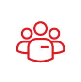 Icon of three people and a speech bubble