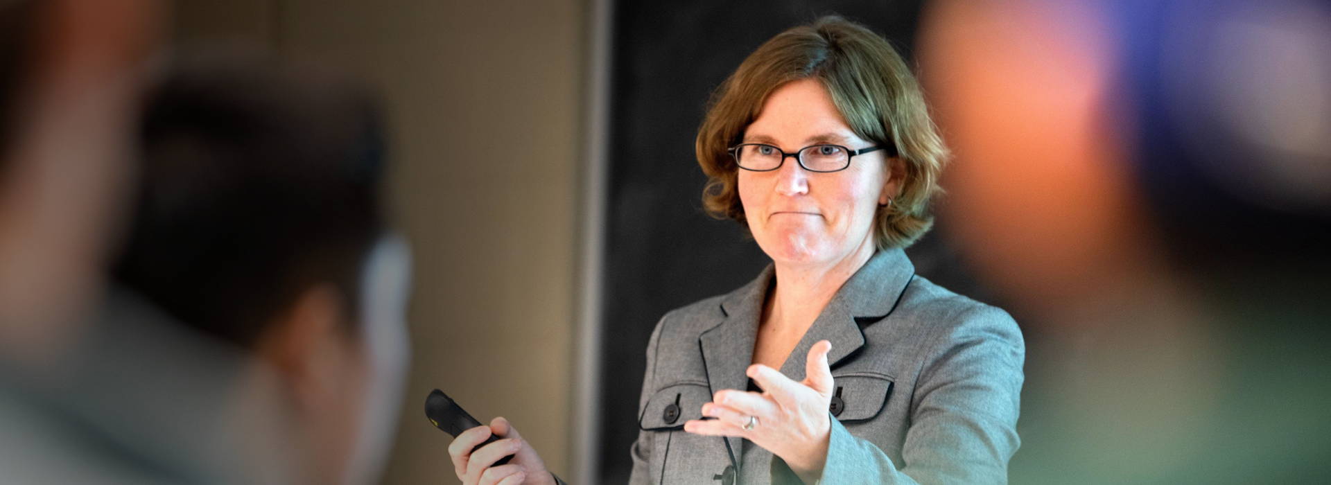 female professor lecturing