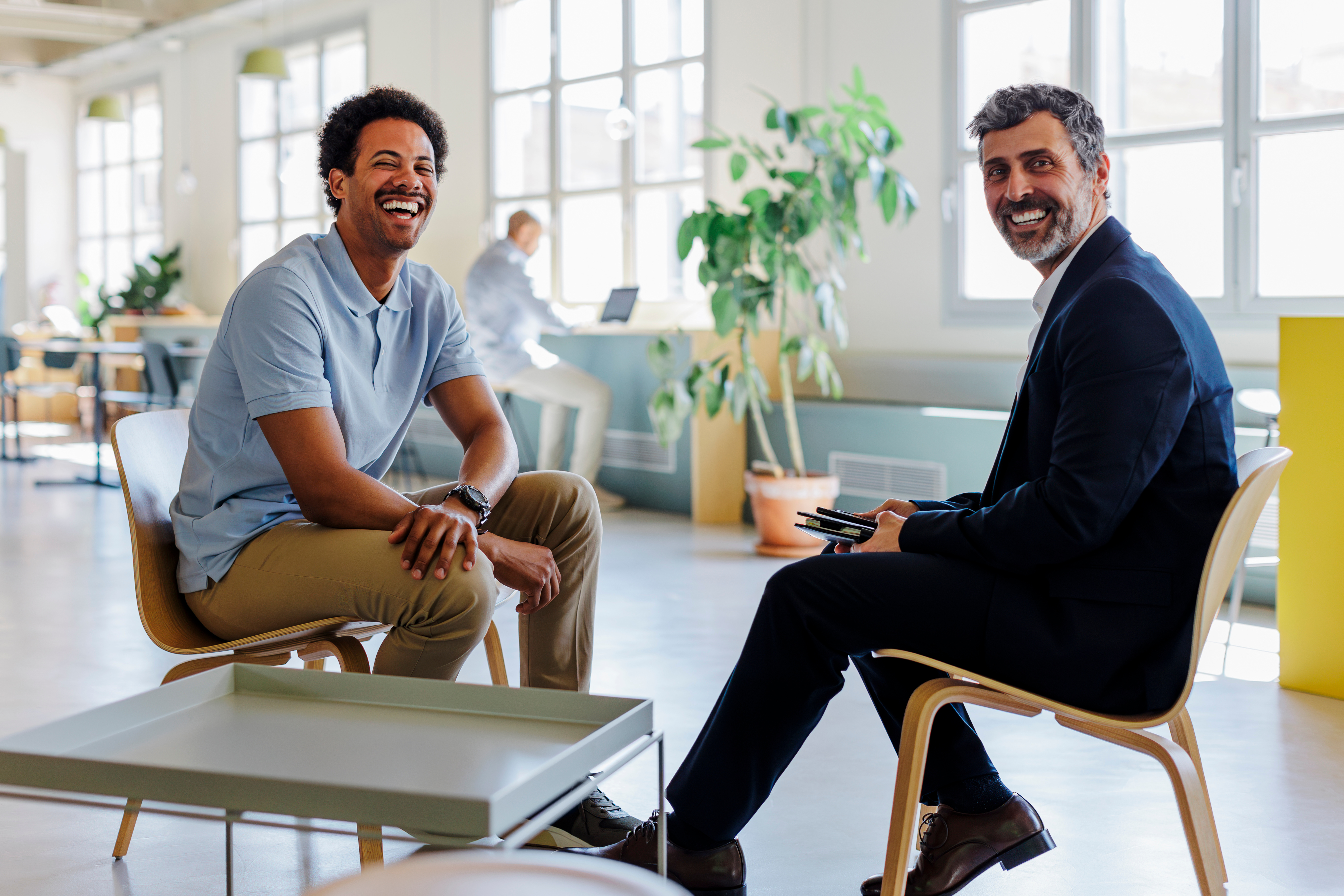 Two Colleagues in a Modern Office