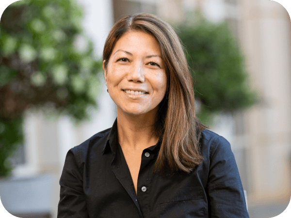 Lowe's associate sitting outside at corporate headquarters