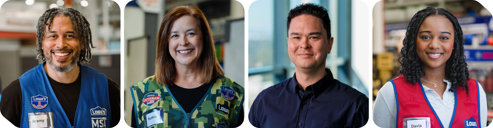 Collage of Lowe's associates in different positions throughout the company