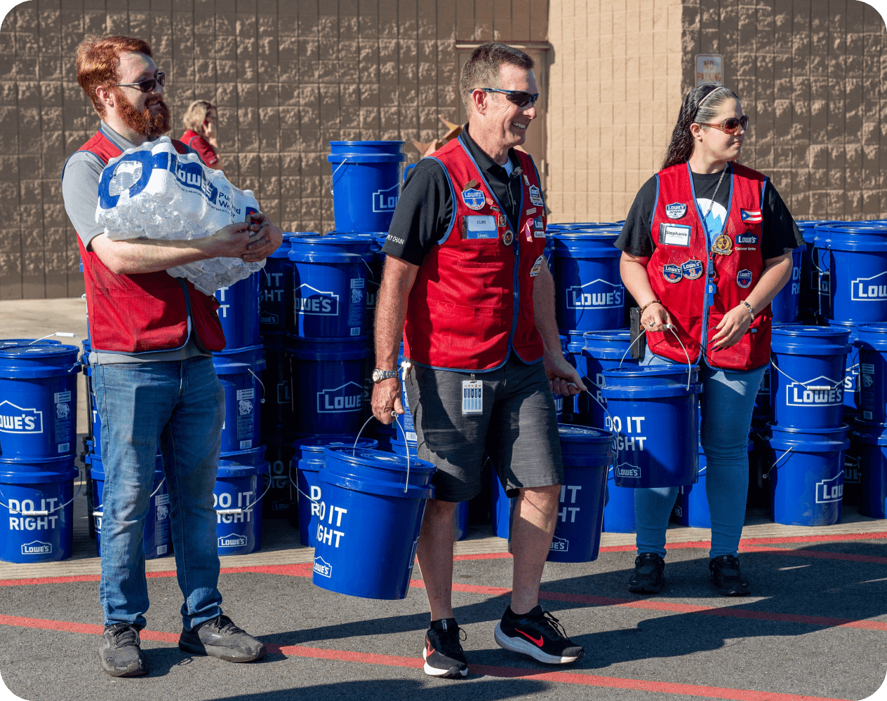 Lowe's store associates helping the community after a disaster