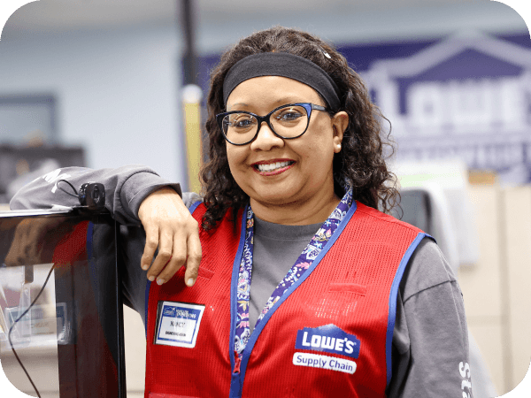 Supply Chain associate working in her office