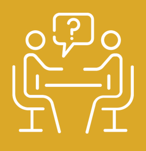 Icon of people sat talking