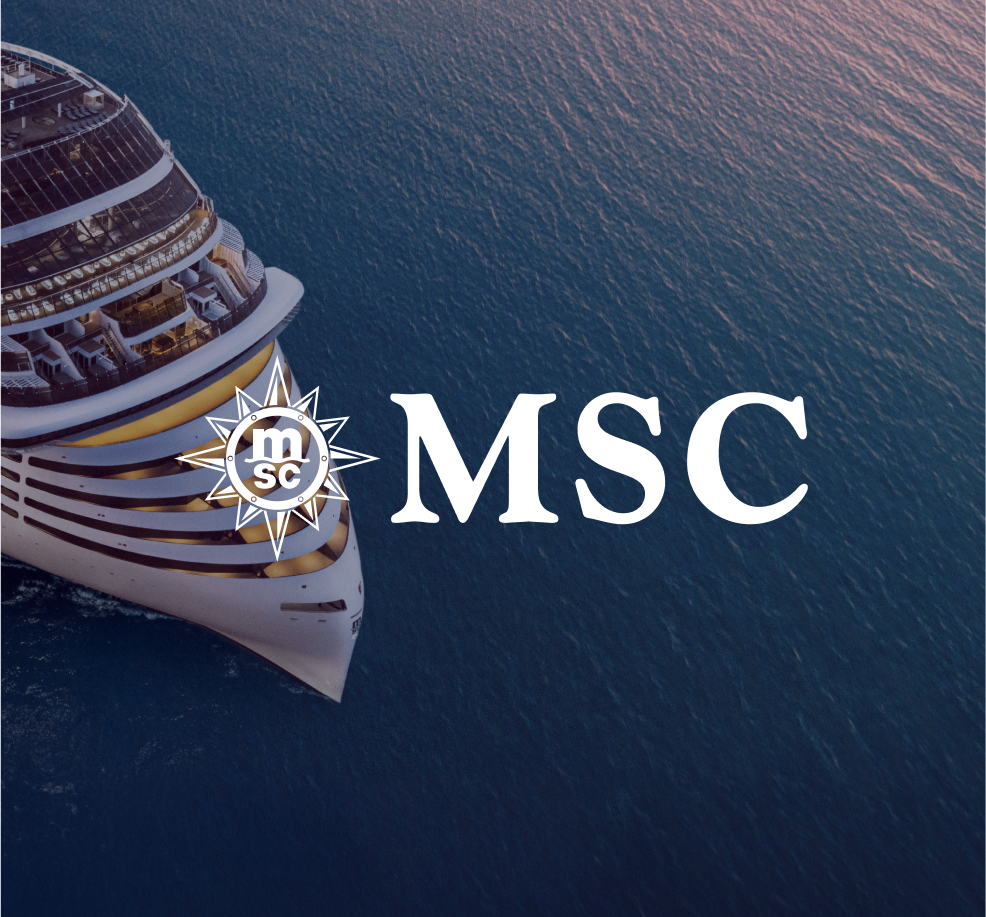 MSC Cruises ship promoting career opportunities ashore and onboard