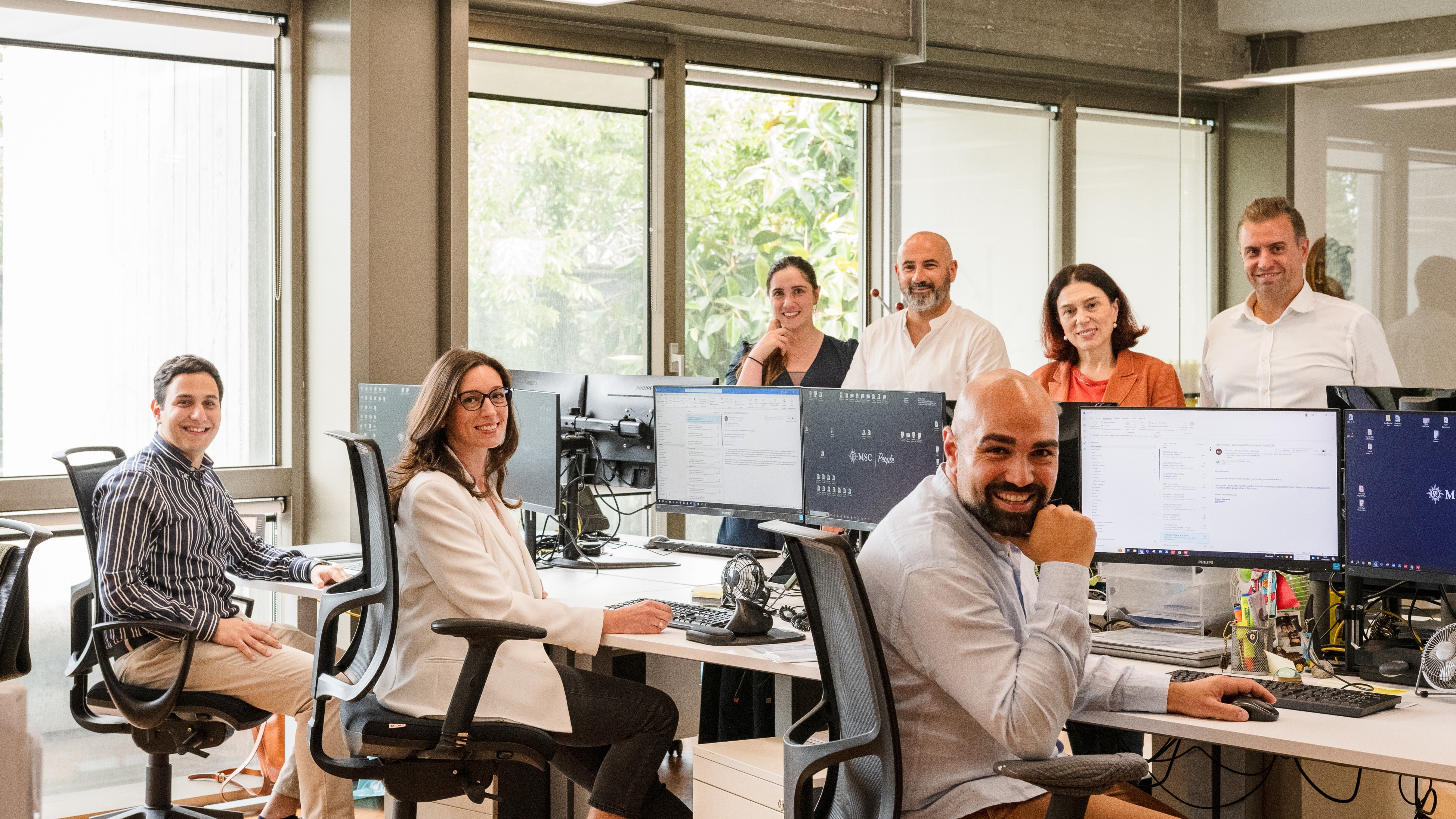 MSC Cruises colleagues collaborating in Guest Experience and Onboard Operations, including entertainment and hotel operations.