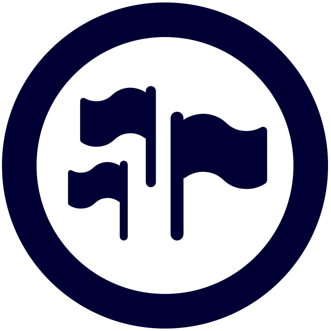 Icon of multiple flags representing the 140+ nationalities working across MSC Cruises ships and offices