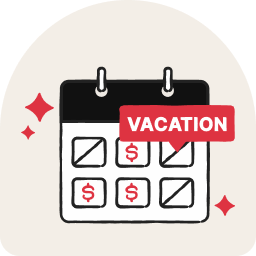 calendar with vacation time