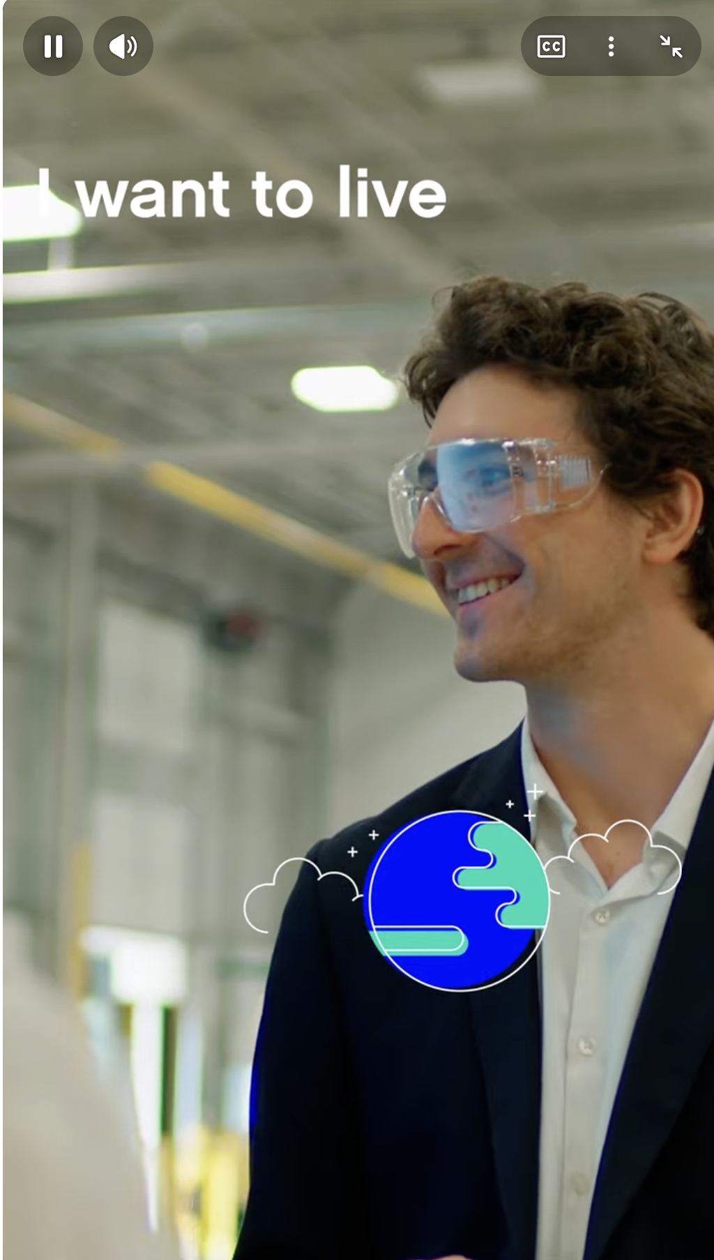 Cal walking through site wearing safety glasses
